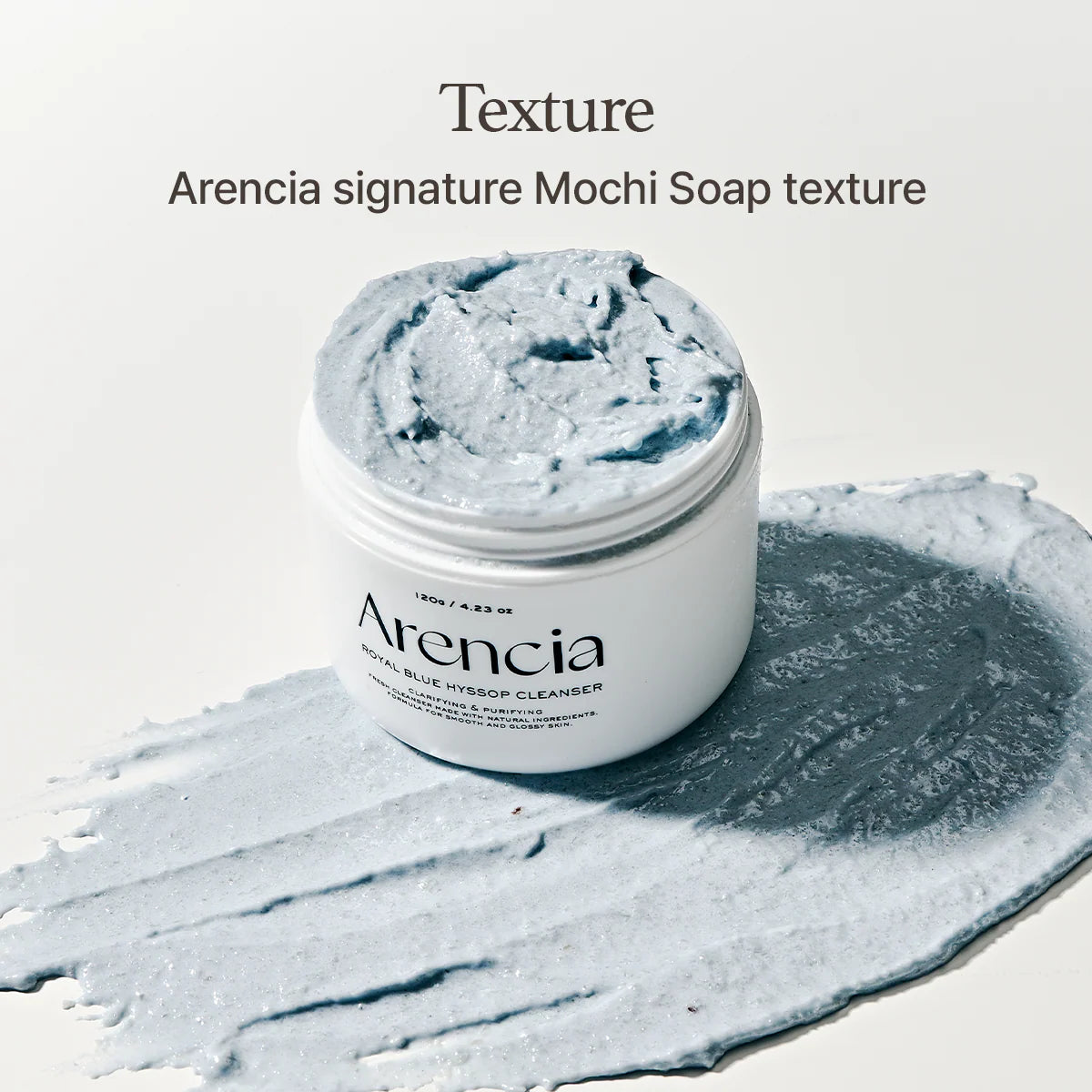 ARENCIA Blue Hyssop Rice Mochi Cleanser 120g