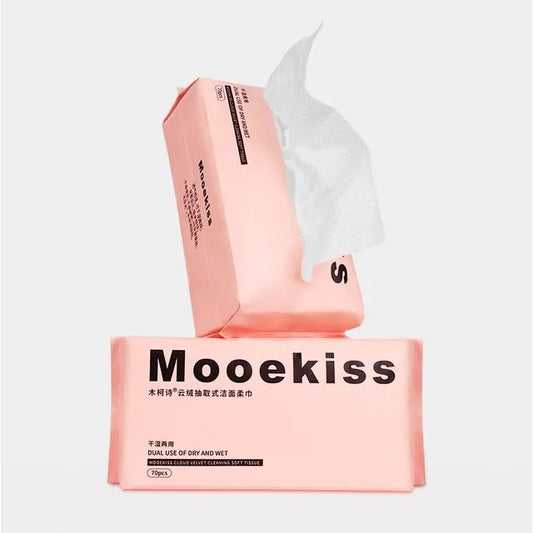 Mooekiss -Tykt, mykt bomullshåndkle for ansikt (70 ark)