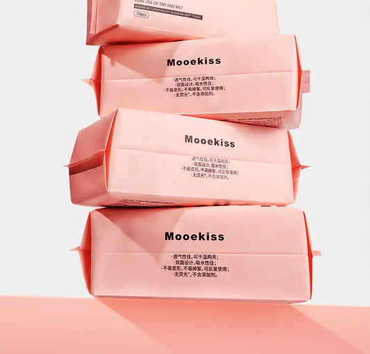 Mooekiss -Tykt, mykt bomullshåndkle for ansikt (70 ark)